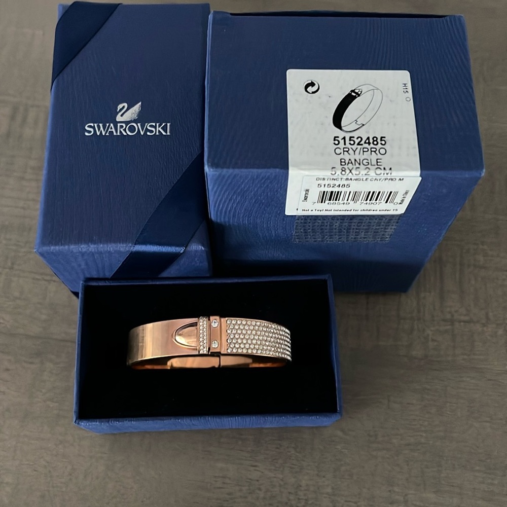 Swarovski rose gold bangle